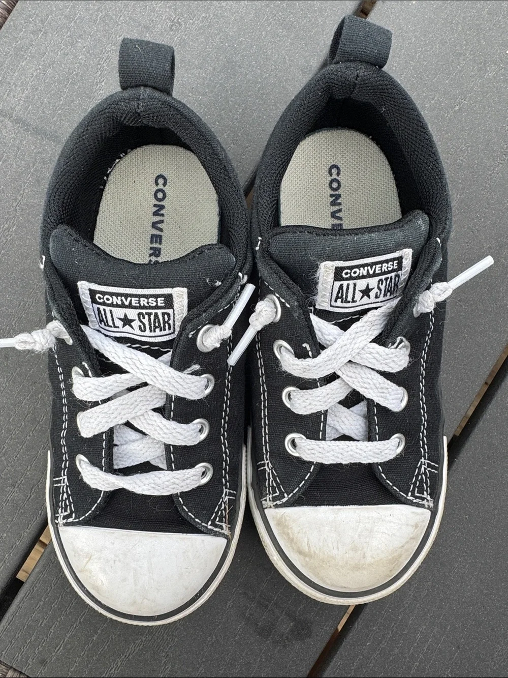 Converse Kids Black and White Low Top Sneakers